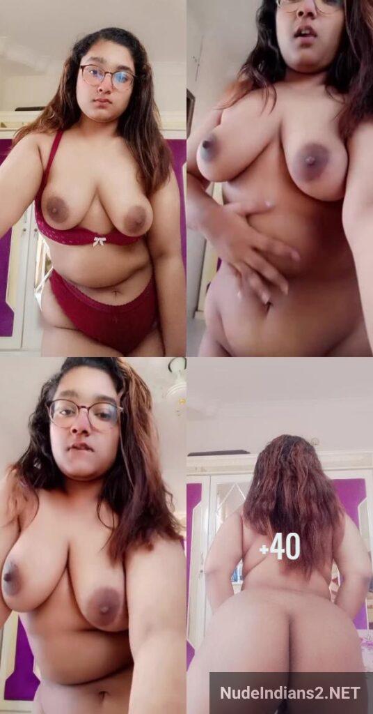 Curvy girl Nidhi Agarwal showcasing her busty figure in lingerie selfies