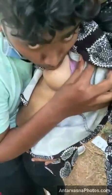 Exploring Desi Muslim Girl's Outdoor Breast Pressing and Sucking Images