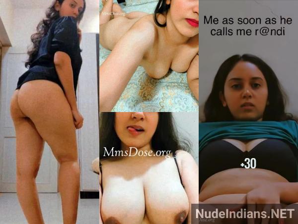 Gorgeous Indian girl flaunts large chest and posterior in lingerie