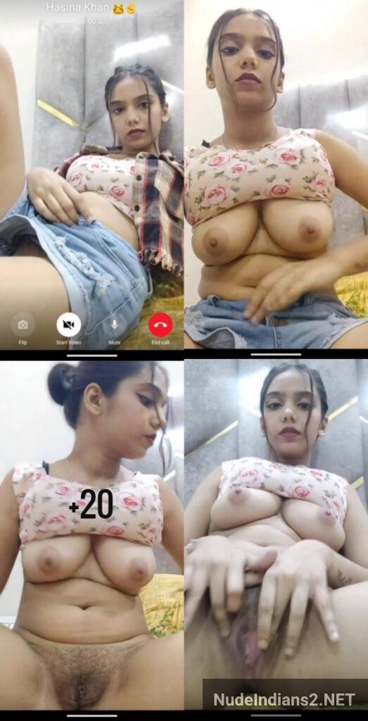 Muslim Girlfriend Hasina Khan Flaunts Assets on Video Call