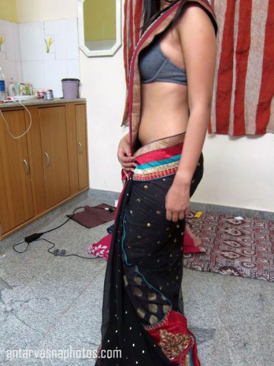 Photos of a Traditional Aunt Trying on Outfits