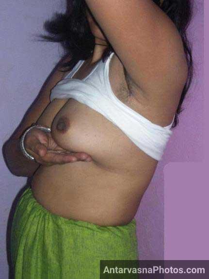 Sensual Photos of Indian Beauty Shahreen's Bare Breasts
