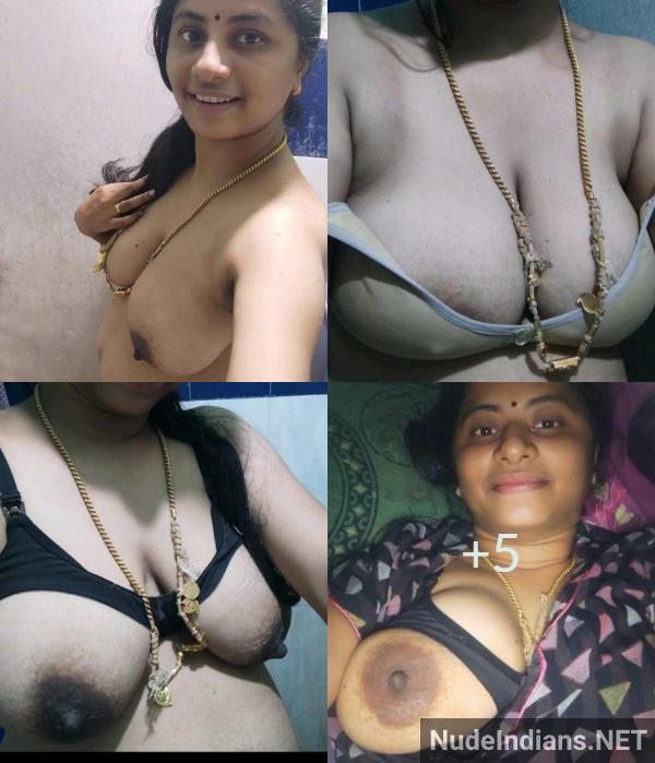 Southern Indian wife reveals ample assets in snug brassiere to entice spouse