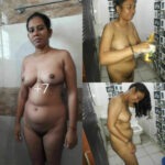 Telugu mature woman Asha Gowda exposed in bathroom seducing partner